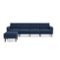 Burrow - Mid-Century Nomad King Sofa with Ottoman - Navy Blue-Front_Standard 