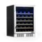 NewAir - 24" Built-In 52 Bottle Compressor Wine Fridge with Adjustable Shelves and Precision Digital Thermostat - Stainless Steel-Front_Standard