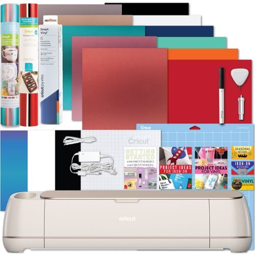 Cricut - Maker 4 Cutting Machine with Vinyl Sampler Pack Bundle-Front_Standard 