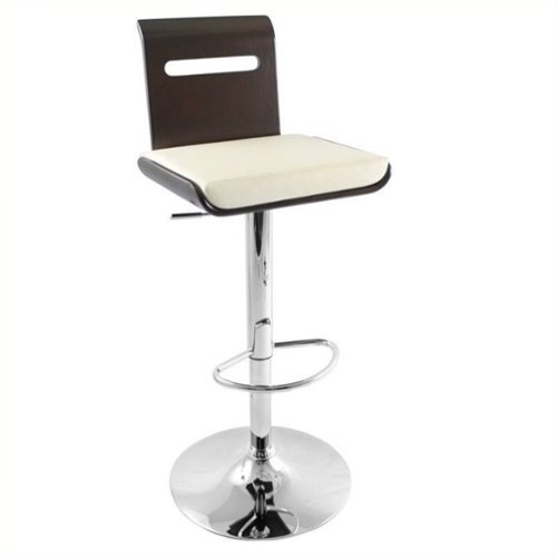 LumiSource - Viera Bar Stool - Cream/Wenge-Front_Standard 