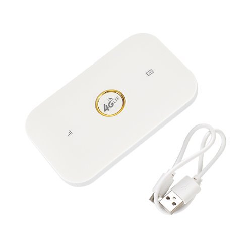 Topteng - Unlocked 4G LTE Mobile WiFi Hotspot Model E5573 - Portable Router, 100Mbps, 1500mAh Battery, Supports 5 Devices - White-Front_Standard 
