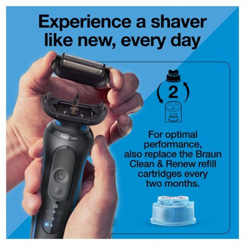 Braun Series 5 Electric Shaver 54B Replacement Head, Compatible with 5118s, 5120s and 5150cs Shavers - Silver BUY IN MIDDLE EAST