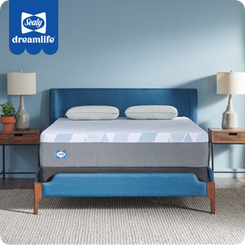 Sealy - Sealy® Dreamlife™ 12” Hybrid Mattress-in-a-Box, CA King - White