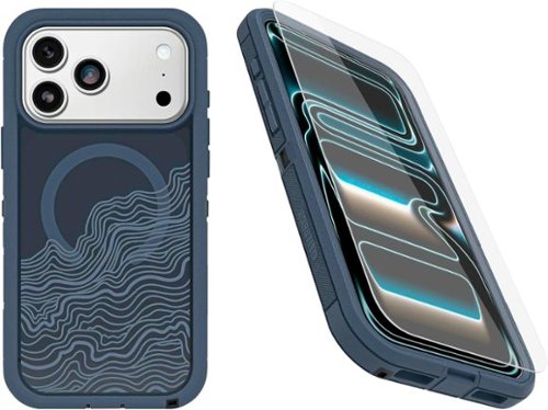 OtterBox - iPhone 17 Pro Max , Bundle: Defender Series XT Case & Screen Protector - Snaps on MagSafe - Rugged & Durable - Offgrid (Blue)-Front_Standard 