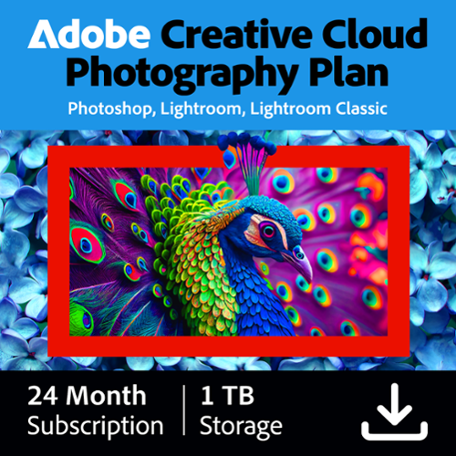 Adobe - Creative Cloud Photography Plan 1TB (2-Year Subscription) - Apple iOS, Mac OS, Windows [Digital]
