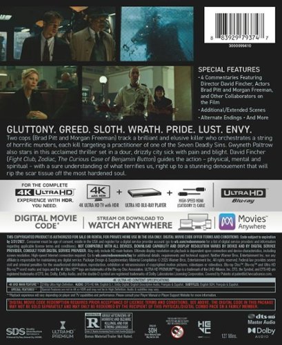 Seven (4K Ultra HD) [UHD] [Standard] [4K Ultra HD Blu ray] - Best Buy