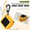 Dteck - for Samsung Galaxy Buds 4 / Galaxy Buds 4 Pro Case with Lock Clip and Phone Stand, Comes with Hook and Cleaning Pen - Yellow-Front_Standard