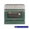Kucht - 36 in. 5.2 cu. ft. Propane Gas Range with Sealed Burners and Convection Oven in Green - Green-Front_Standard