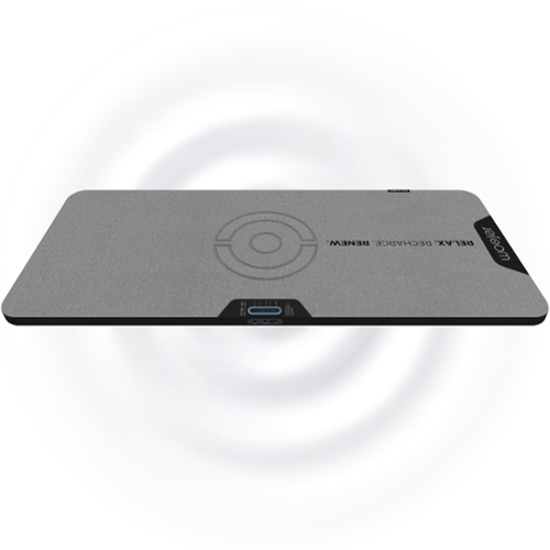 Woojer - High Fidelity Haptic Wellness MAT - Gray-Front_Standard 