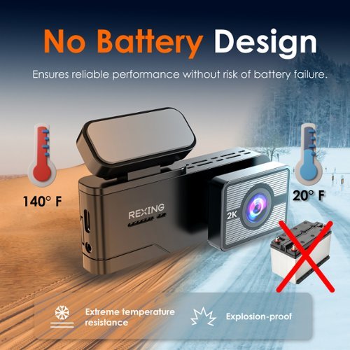 Rexing C1 – 2K Front Dash Cam with Wi-Fi - Black BUY ONLINE