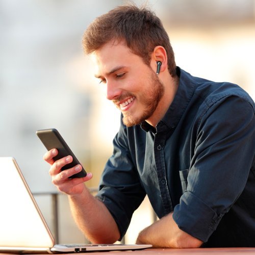 Tronsmart Sounfii R4 True Wireless In-Ear Earbuds, 12mm Drivers with Big Bass, 4 Mics ENC Clear Call, Smart Touch Control - Black BUY IN UAE