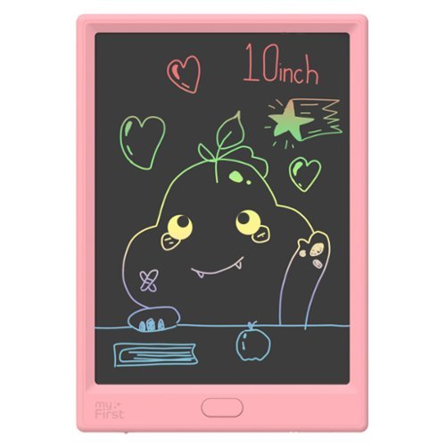 myFirst - Sketch Pro Neo - Kids' LCD Writing Tablet, Doodle Board, Drawing Pad, Leather Case - Pink-Front_Standard 