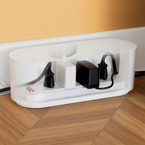 D-Line  Small Cord Organzier Box - White WORLDWIDE DELIVERY