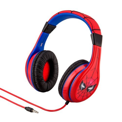  eKids - Spiderman Wired Headphones for Kids, Childrens Headphones for School, Home, or Travel - Red