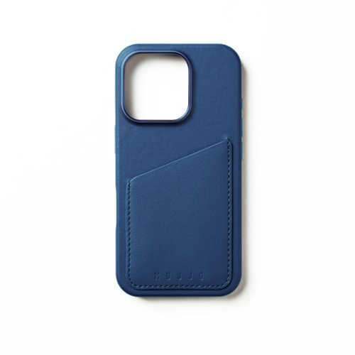 Mujjo - Apple iPhone 16 Pro Wallet Leather Case - Monaco Blue