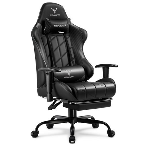 GTPlayer - Gaming Chair Comfy Diamond Stitching Sets Ergonomic Office Chair - Black-Front_Standard 