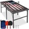 Best Choice Products - 6x3ft Portable Ping Pong Table Game Set, Folding Table Tennis w/ 2 Paddles, Balls - American Flag-Front_Standard