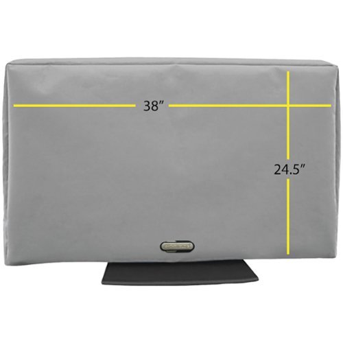 Solaire - Outdoor TV Cover for Most Flat-Panel TVs up to 43" - Light Gray-Front_Standard 