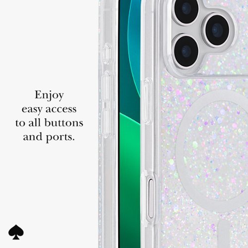 kate spade new york Protective Case with MagSafe for Apple iPhone 17 Pro - Chunky Glitter Iridescent GLOBAL SHIPPING