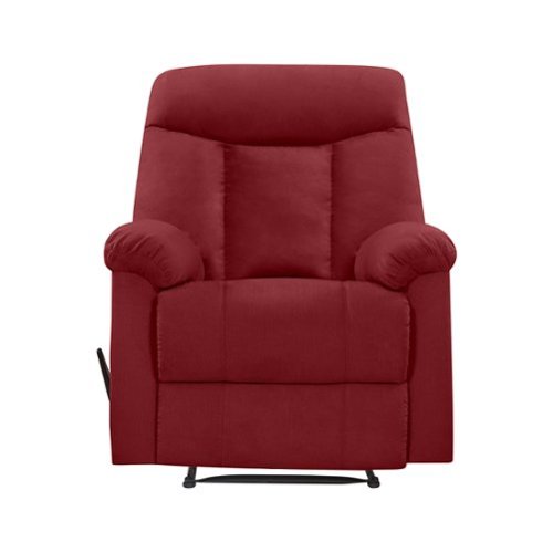 ProLounger - Lamarc Microfiber Wall Hugger Recliner - Crimson Red-Front_Standard 