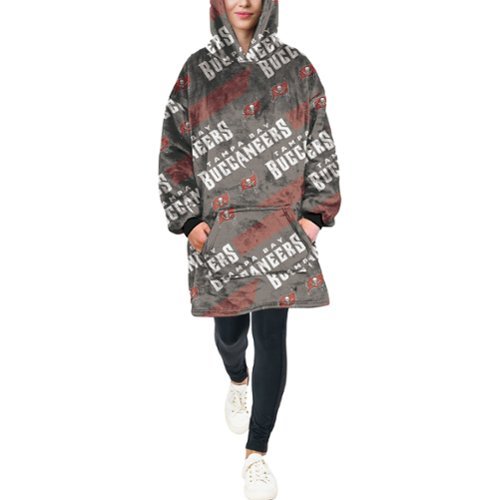 Pegasus - Tampa Bay Buccaneers 60" x 80" Repeat Logo Hoodie Bloncho - Multicolor-Front_Standard 