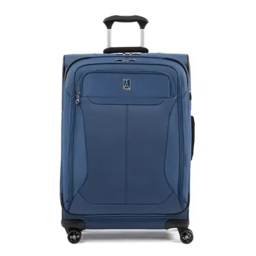 Front. Travelpro - Travelpro Tourlite Softside Expandable Luggage 25" Checked Spinner - Blue.