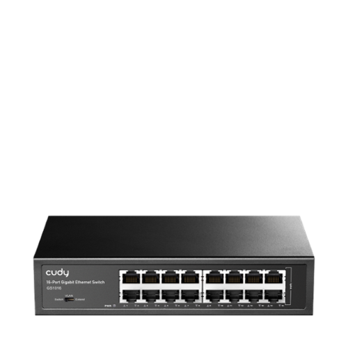 Cudy - 16-Port Gigabit Unmanaged Switch - Black-Front_Standard 