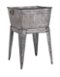Manhattan Lane - Multi Functional Galvanized Metal Tub on Stand - Gray-Front_Standard
