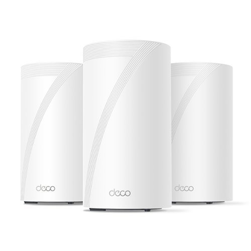 TP-Link Deco BE16000 Wi-Fi 7 Quad-Band Whole Home Multi-Gig Mesh Router System (3-Pack) - White INTERNATIONAL SHIPPING