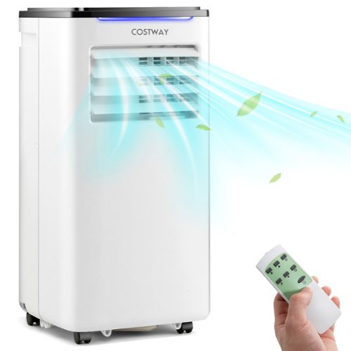 Costway 7100 BTU (10000 BTU ASHRAE) Portable Air Conditioner 3-in-1 AC Unit w/ Cool Dehum Fan Sleep Mode - White