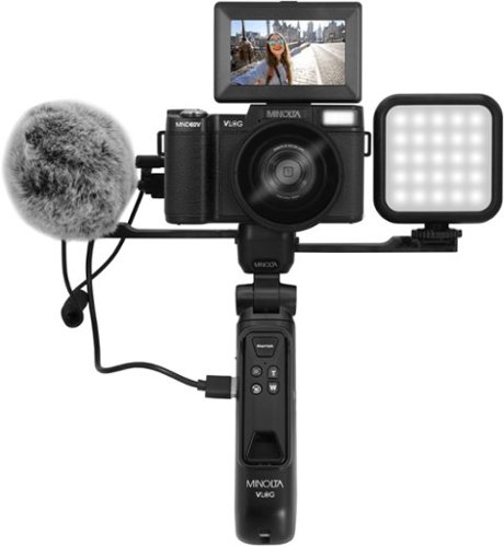 Minolta VLOG MND60V 64.0 Megapixel 4K Video Digital Camera Kit for Content Creators and Vloggers - Black BUY IN NETHERLANDS