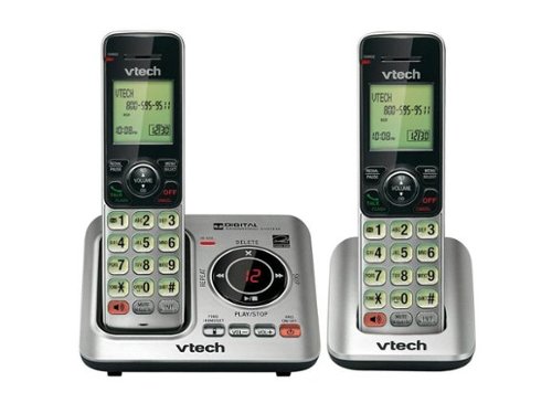 VTech - CS6629-2 Cordless Phone - 1.90 GHz - DECT 6.0 - Black-Front_Standard 
