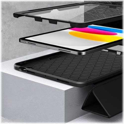 SaharaCase Raider Series Heavy Duty Folio Case for Apple iPad 10.9'' (10th Gen) and iPad 11'' (A16) - Black SHOP ONLINE