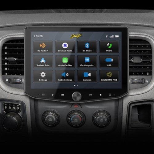 Stinger - 10.1” Android Auto/Apple CarPlay Bluetooth Digital Media Receiver - Black