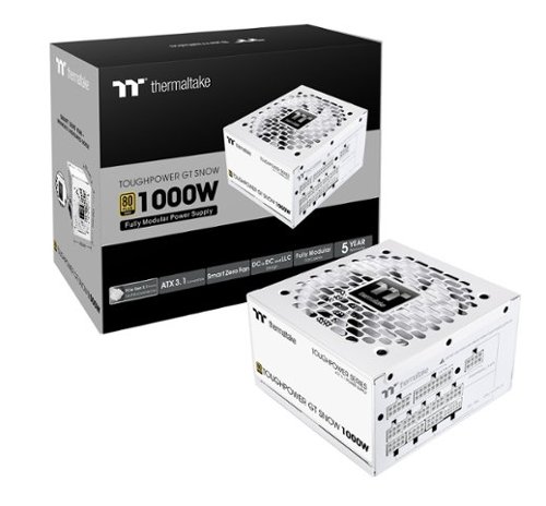 Thermaltake Toughpower GT 1050W 80+ Gold ATX 3.1 Fully Modular Power Supply - Snow GLOBAL SHIPPING