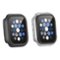 Insignia™ - Bumper with Glass Screen Protector for Apple Watch 46mm - Black and Clear-Front_Standard