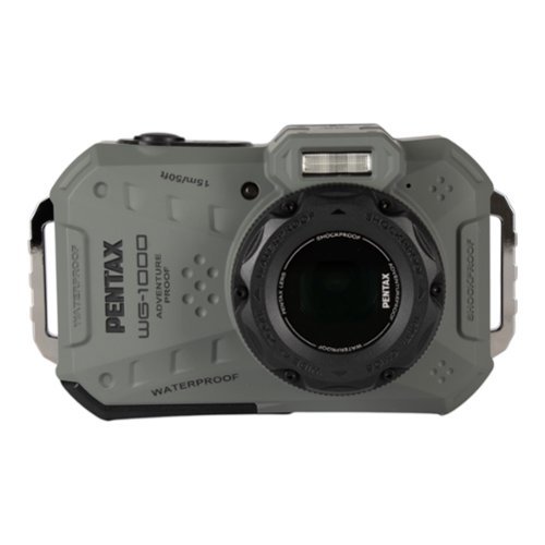PENTAX - WG-1000 Waterproof Digital Compact Camera, Designed for Casual Outdoor and Underwater Photography, Waterpro - Olive-Front_Standard 