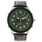 Timetech - Men's Analog/Digital Multi-Function Weekend Sport Watch with Leather Wrist Band - Green-Front_Standard