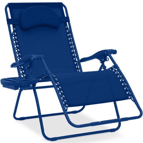 Best Choice Products - Oversized Zero Gravity Chair, Folding Outdoor Patio Recliner w/ Cup Holder - Marine-Front_Standard 