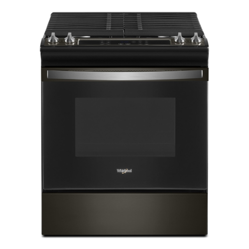 Whirlpool - 5.0 Cu. Ft. WhirlpoolÂ® Gas Range with Frozen Bakeâ„¢ Technology .- Black Stainless - Black Stainless Steel-Front_Standard 