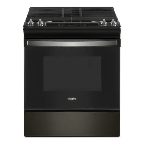 Front. Whirlpool - Whirlpool - 5.0 Cu. Ft. WhirlpoolÂ® Gas Range with Frozen Bakeâ„¢ Technology .- Black Stainless - Black Stainless.