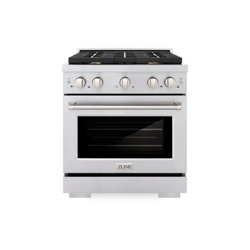 ZLINE - 30" Paramount Dual Fuel Stainless Steel Range with 4 Brass Burners and Convection Oven (SDR-BR-30) - Stainless Steel-Front_Standard 