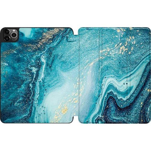 SaharaCase Marble Series Folio Case for Apple iPad Pro 12.9 (4th, 5th, and 6th Gen 2020-2022) - Green GLOBAL SHIPPING