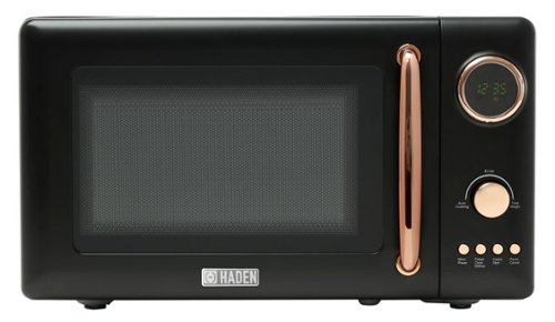 Haden - 7 cu.ft 700 Watt Countertop Microwave with Settings and Timer - Black/Copper-Front_Standard 
