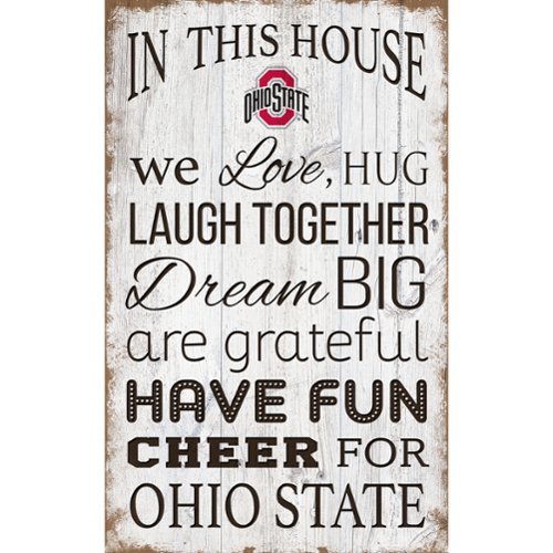 Fan Creations - Ohio State Buckeyes 11'' x 19'' Team In This House Sign - Multicolor-Front_Standard 