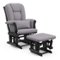 Storkcraft - Tuscany Glider and Ottoman - Black/Gray Swirl-Front_Standard