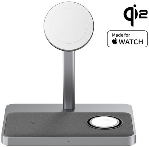 Zike 3-in-1 Qi2 15W Wireless Charger Station, Foldable Charger for iPhone 16/15/14/13/12 Series, Apple Watch and AirPods - Gray HOW TO BUY