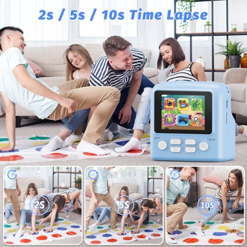 Contixo KC2 Kids Camera Instant Print - 1080P Kids Instant, 2.4 Inch Screen Digital Camera 12MP with Print Paper - Blue WORLDWIDE DELIVERY
