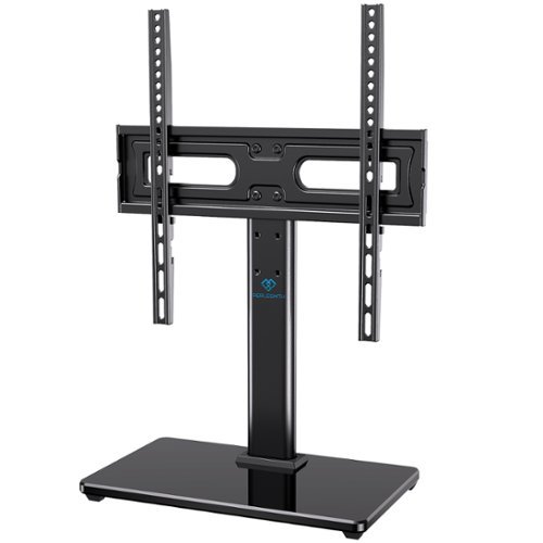 Perlesmith - Universal TV Stand for 32"-60" TVs, Height Adjustable, Swivel, Supports Up to 88lbs, VESA 100x100 –400x400mm, PSTVS28B - Black-Front_Standard 