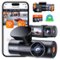 Vantrue - N5 4-Channel Dash Cam w/ 128GB Micro SD Card, All-Around Coverage, Parking Mode, Night Vision, 5GHz Wi-Fi & GPS - Black-Front_Standard